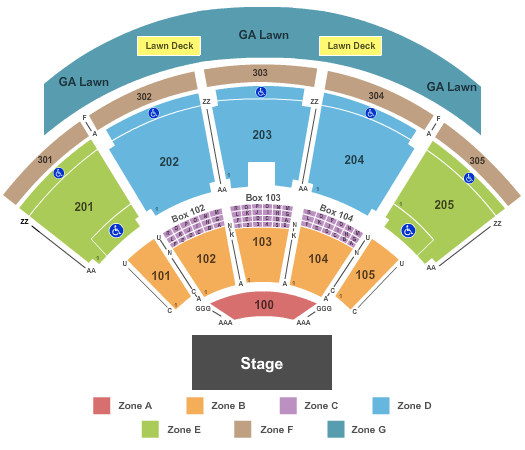 Talking Stick Resort Amphitheatre End Stage Pit Seating Chart