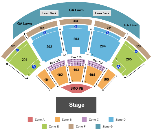 Glen Helen Amphitheater Seating Chart View