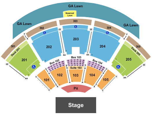 seating chart for Talking Stick Resort Amphitheatre - Endstage Pit 3 - eventticketscenter.com