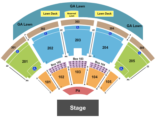 Talking Stick Resort Amphitheatre Endstage Pit - Res Lawn Seating Chart