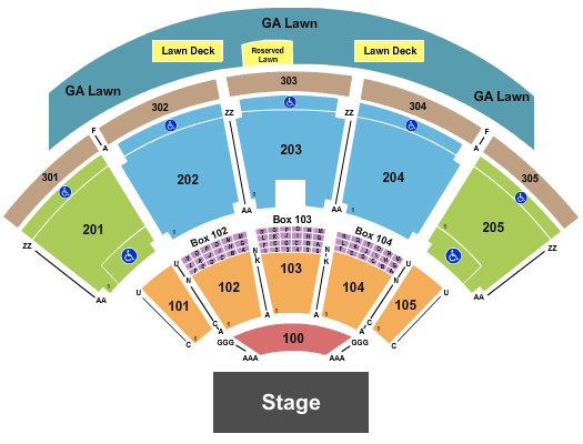 Talking Stick Resort Amphitheatre End Stage Seating Chart