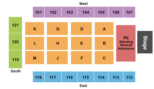 Akins Arena at The Classic Center Justin Moore Seating Chart