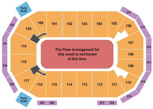 Akins Arena at The Classic Center Generic Floor Seating Chart