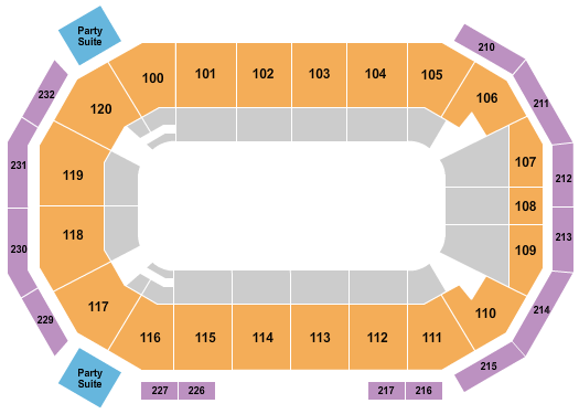 Akins Arena at The Classic Center Open Floor Seating Chart