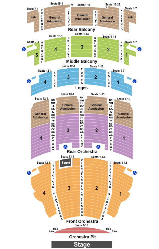 Akron Civic Theatre Endstage GA Seating Chart