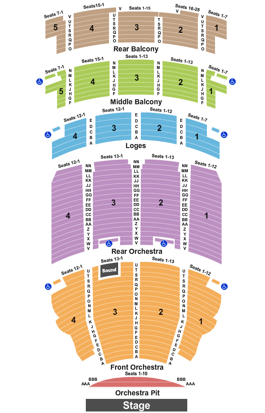 Akron Civic Theatre Seating Map