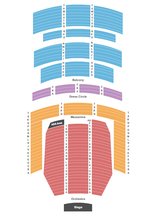Alabama Theatre - Birmingham Endstage Floor Seating Chart