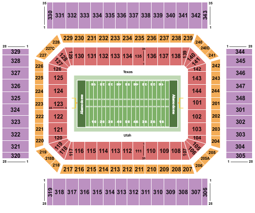 Alamodome Seating Chart - San Antonio