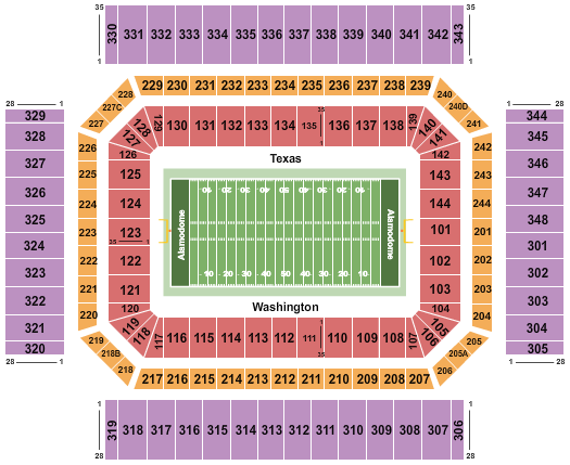 Alamodome 2022 Alamo Bowl Seating Chart