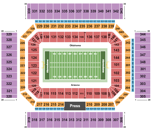 Alamodome Football - Alamo Bowl Seating Chart