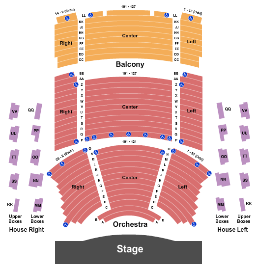 Alan Jay Wildstein Center for the Performing Arts Endstage Seating Chart