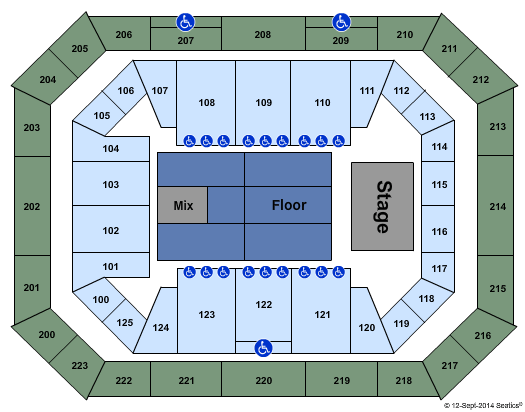 Alaska Airlines Center End Stage Seating Chart