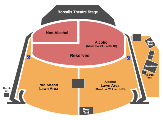 Alaska State Fair Borealis Theatre Reserved Area - GA Lawn Seating Chart