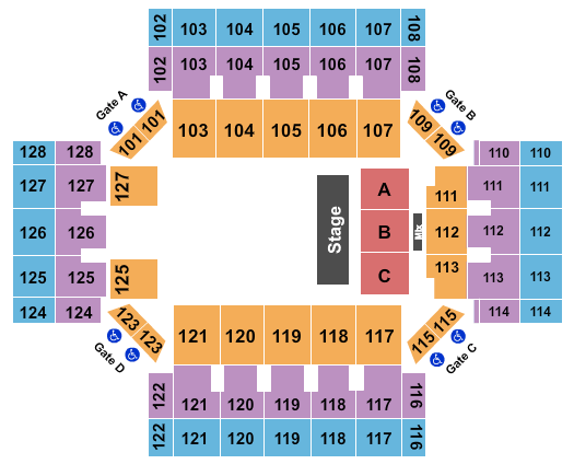 seating chart for Albany Civic Center - Dwight Yoakam - eventticketscenter.com