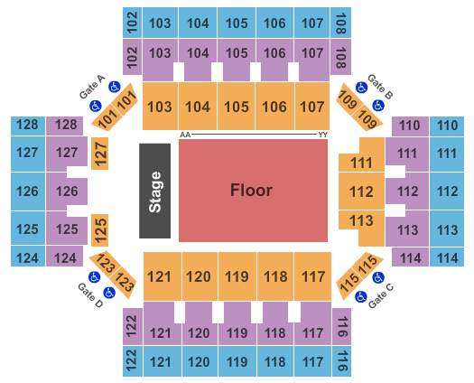 Albany Civic Center GA Floor Seating Chart