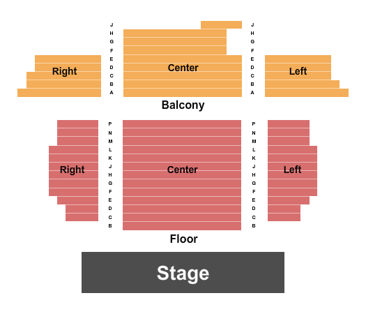 Albert A. White Performing Arts Theater End Stage Seating Chart