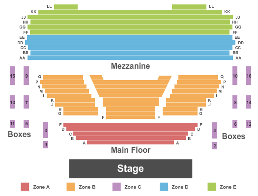Albert Ivar Goodman Theatre Seating Map