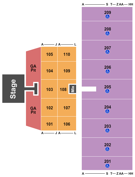 Alerus Center Seating Chart Metallica