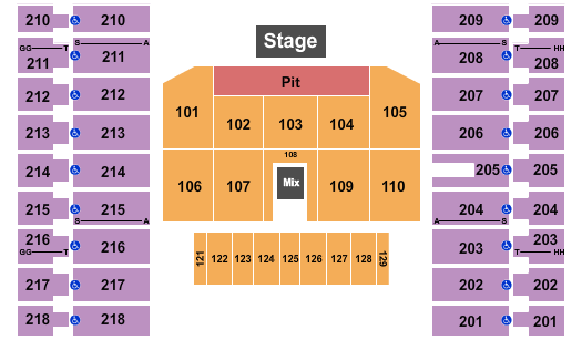Alerus Center Endstage GA Pit Seating Chart