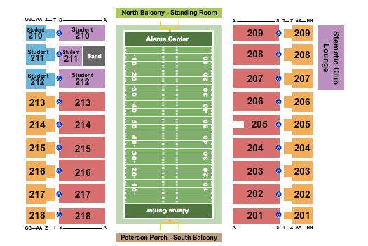 Alerus Center Football 2 Seating Chart