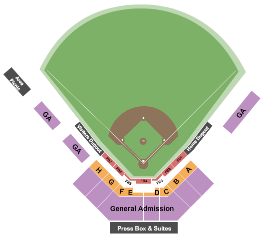 Alex Rodriguez Park at Mark Light Field Baseball Seating Chart