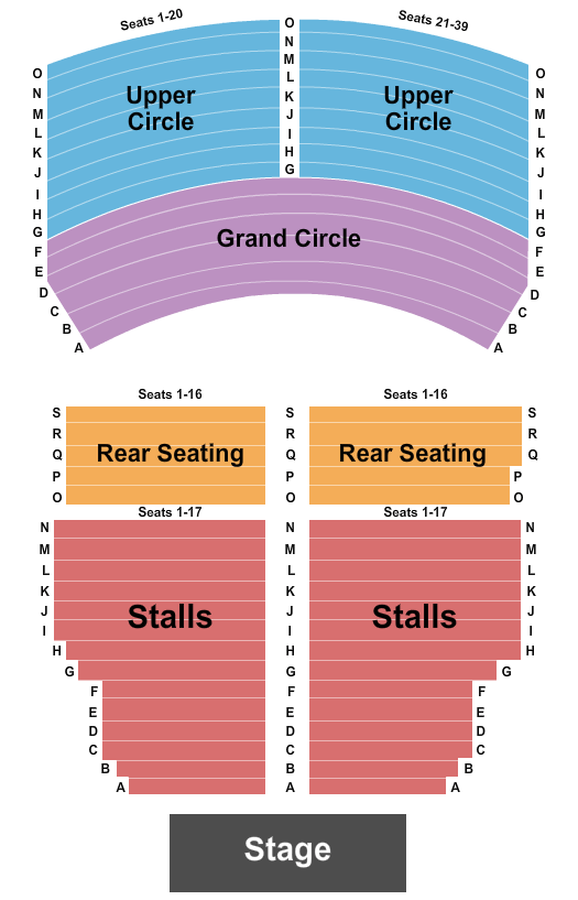 Alhambra Theatre - Dunfermline End Stage Seating Chart