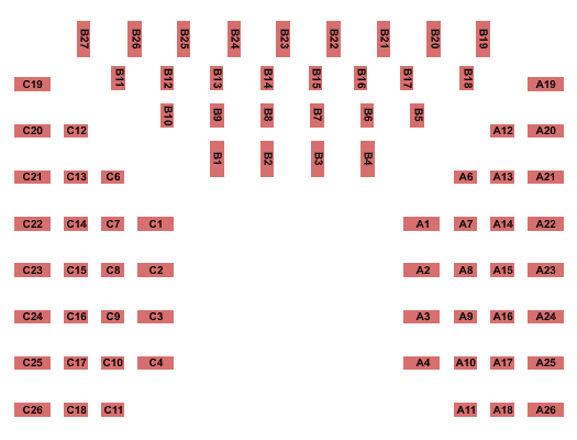 Alhambra Theatre - Jacksonville Endstage Tables Seating Chart