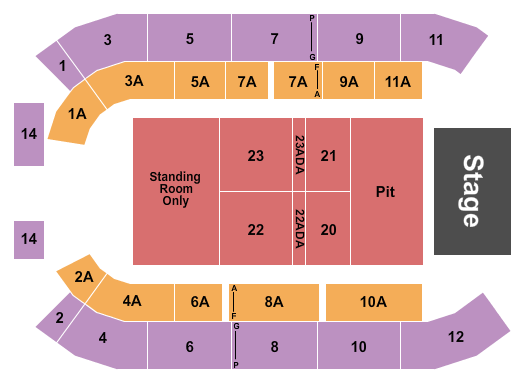 All Seasons Arena At North Dakota State Fairgrounds Endstage Pit Seating Chart