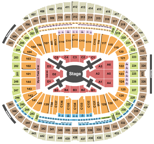 Bangtan Boys Allegiant Stadium Seating Chart