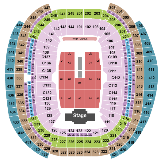 Allegiant Stadium BillyJoel Seating Chart