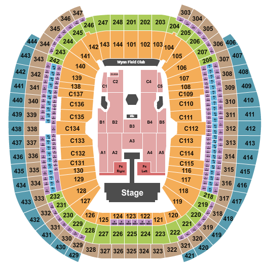 Allegiant Stadium Blackpink Seating Chart