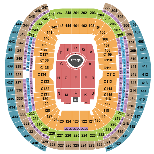 Allegiant Stadium Garth Brooks Seating Chart