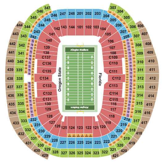 Allegiant Stadium Las Vegas Bowl Seating Chart