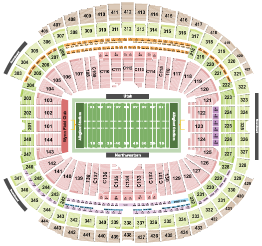 Allegiant Stadium Las Vegas Bowl Seating Chart