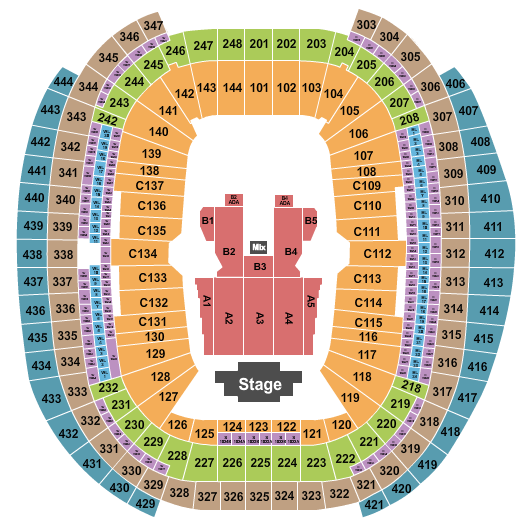 Allegiant Stadium Los Bukis Seating Chart