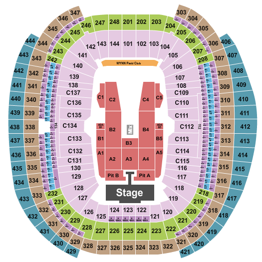 Allegiant Stadium Seating Chart