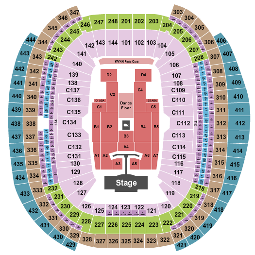 Allegiant Stadium Pink Seating Chart