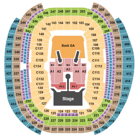 Allegiant Stadium Seating Chart Concert
