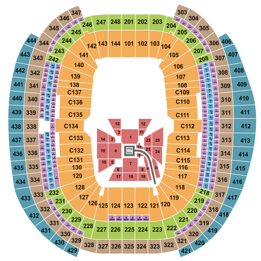 Allegiant Stadium WWE Seating Chart