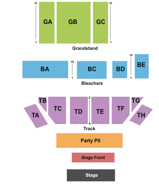 Allen County Fairgrounds - OH Seating Chart