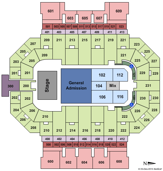 Allen County War Memorial Coliseum Darius Rucker Seating Chart