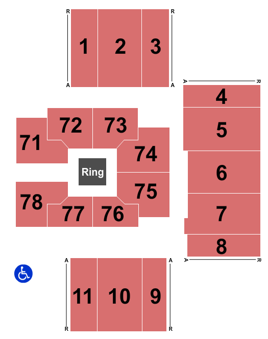 Allen County War Memorial Coliseum Heroes & Legends Pro Wrestling Seating Chart