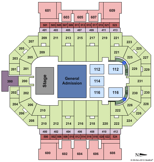 Allen County War Memorial Coliseum Zac Brown Band Seating Chart