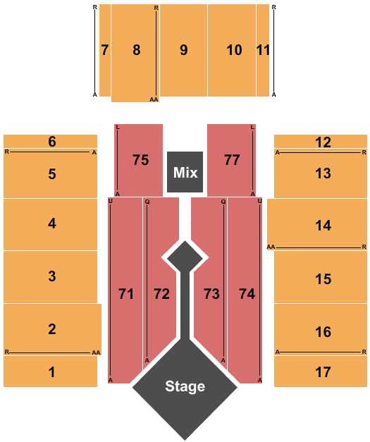 Allen County War Memorial Coliseum - Expo Casting Crowns Seating Chart