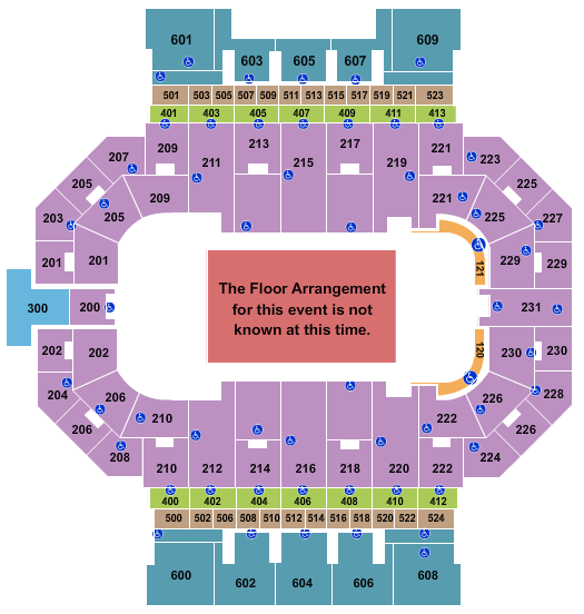 Allen County War Memorial Coliseum Generic Floor Seating Chart