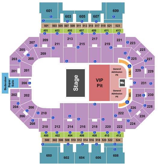 Allen County War Memorial Coliseum Koe Wetzel Seating Chart