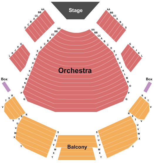 Allen Elizabeth Theatre - Oregon Shakespeare Festival Seating Map