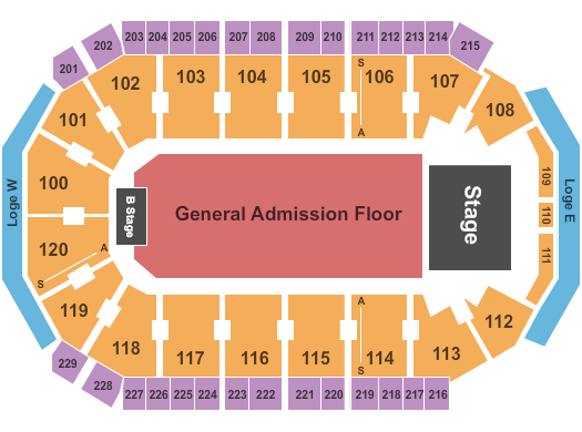 Credit Union of Texas Event Center 21 Pilots Seating Chart