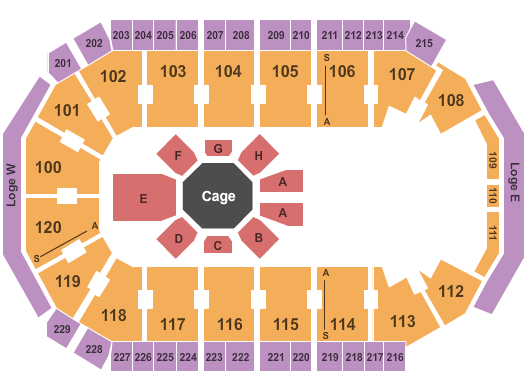 Credit Union of Texas Event Center Boxing Seating Chart