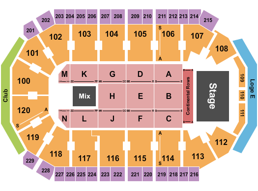 Credit Union of Texas Event Center Seating Chart